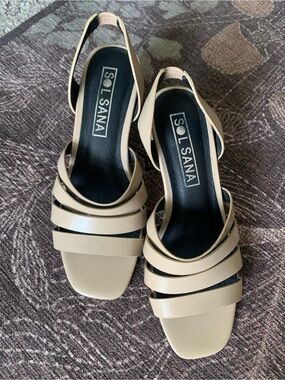 Slingback Sandals Chic Contemporary Size 37 NWOT Sol Sana brand